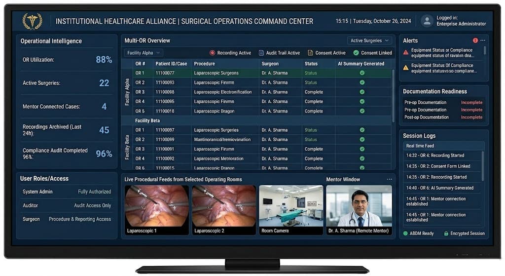Enterprise readiness and institutional deployment screen
